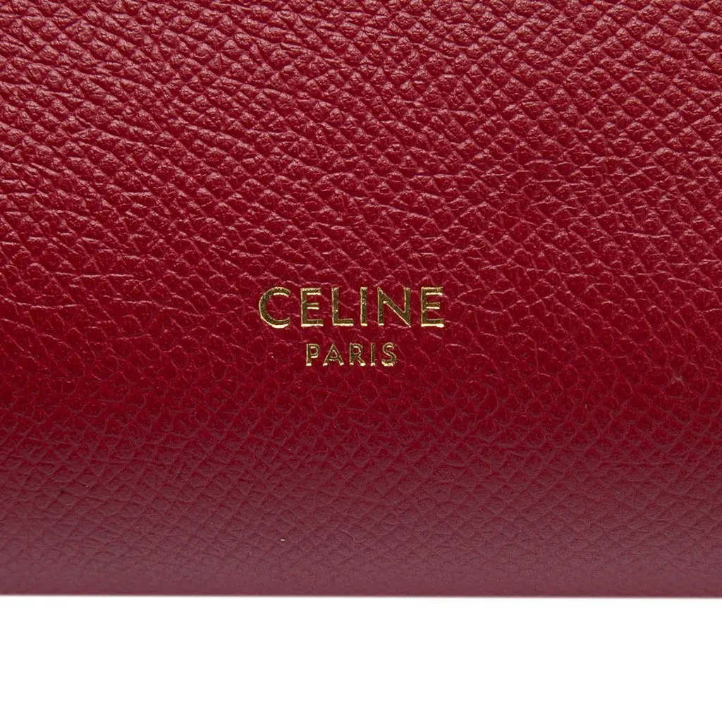Celine Nano Grained Calfskin Belt Bag Red Leather Very good - Box View