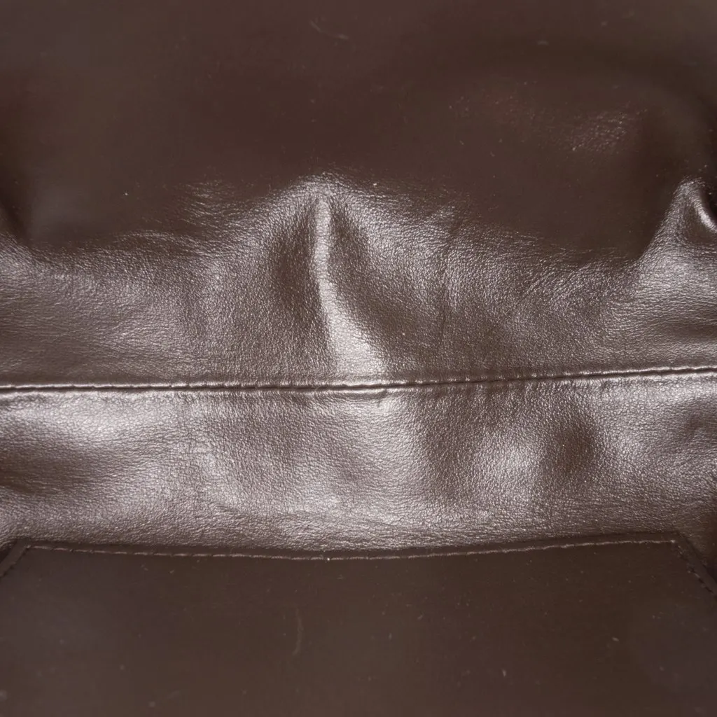 Bottega Veneta Mini Lambskin Intrecciato Loop Camera Bag Brown Leather Very good - Model View