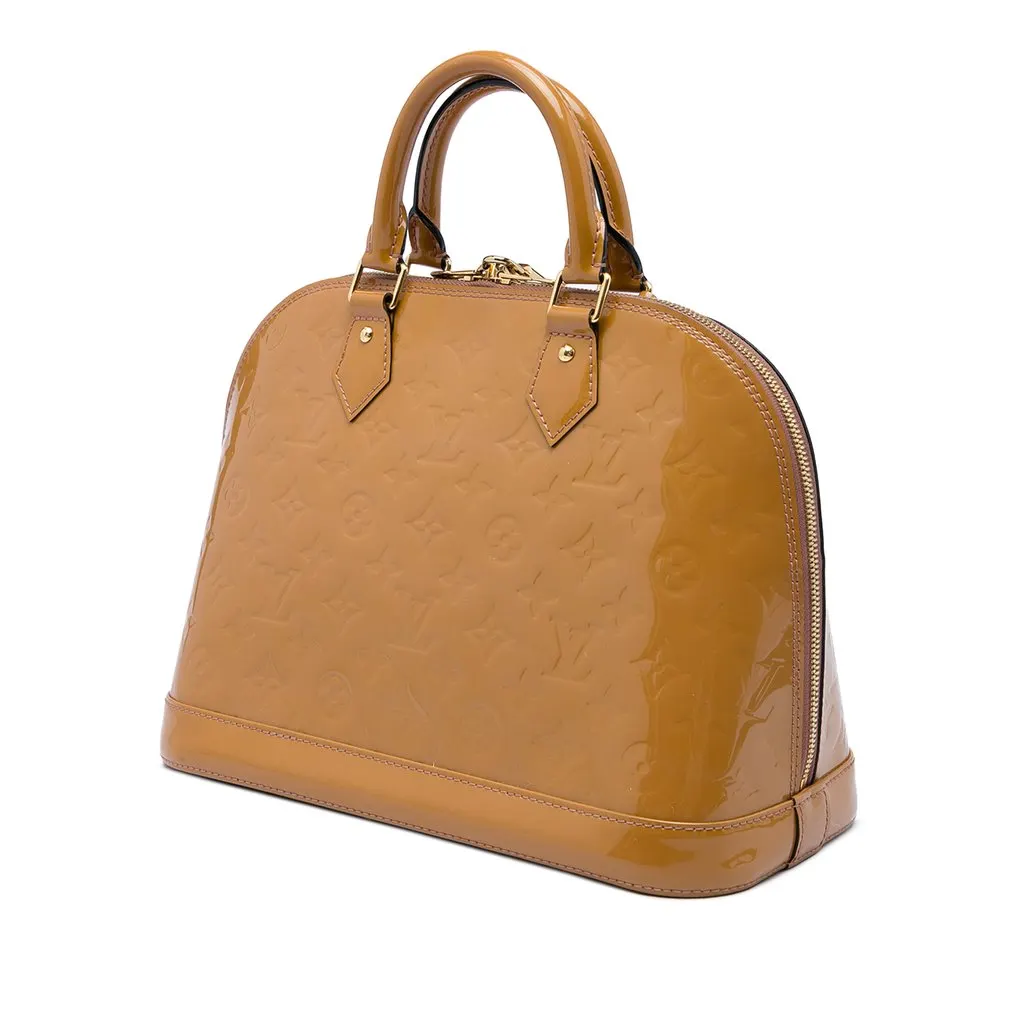 Louis Vuitton Monogram Vernis Alma PM Brown Leather Very good - Back View