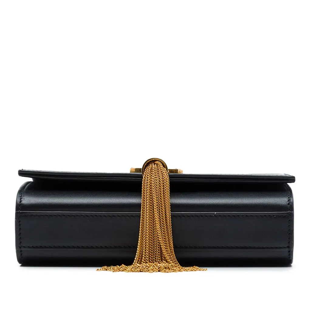 Saint Laurent Small Smooth Calfskin Monogram Kate Tassel Crossbody Black Leather Very good - Inside View