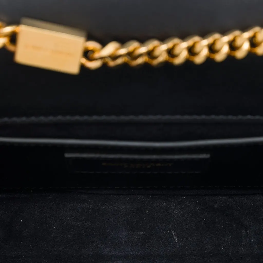Saint Laurent Small Smooth Calfskin Monogram Kate Tassel Crossbody Black Leather Very good - Model View