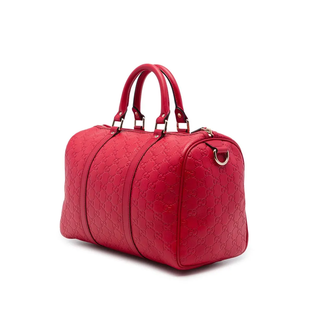 Gucci Medium Guccissima Joy Boston Bag Red Leather Very good - Back View