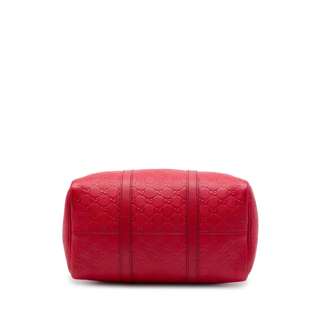 Gucci Medium Guccissima Joy Boston Bag Red Leather Very good - Inside View