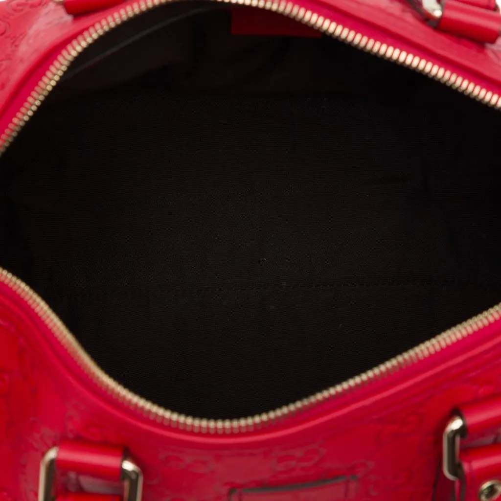 Gucci Medium Guccissima Joy Boston Bag Red Leather Very good - Model View