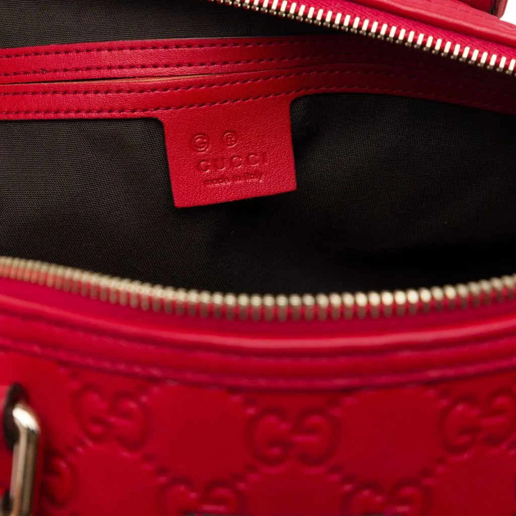 Gucci Medium Guccissima Joy Boston Bag Red Leather Very good - Box View