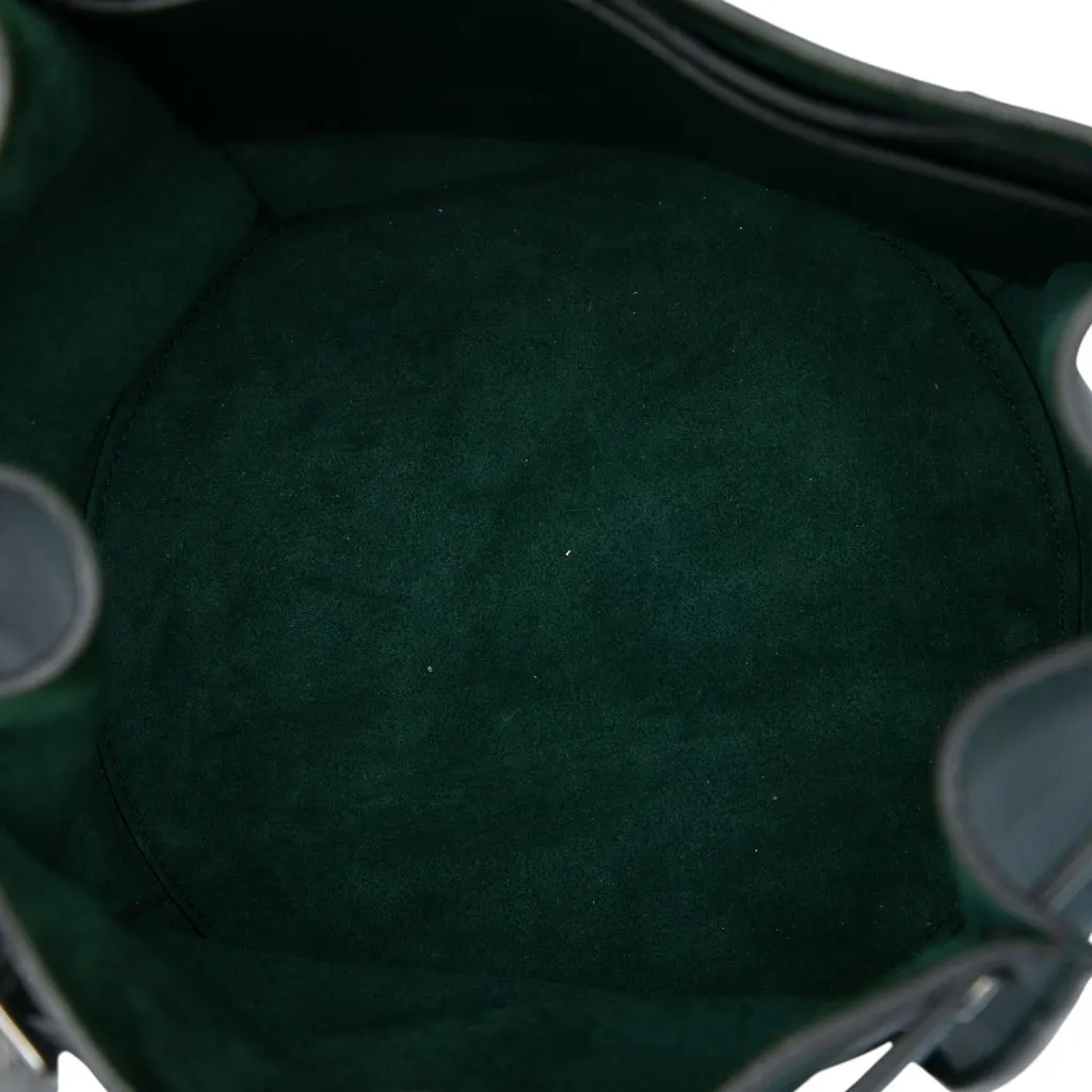 Celine Leather Big Bag Bucket Crossbody Green Leather Very good - Model View
