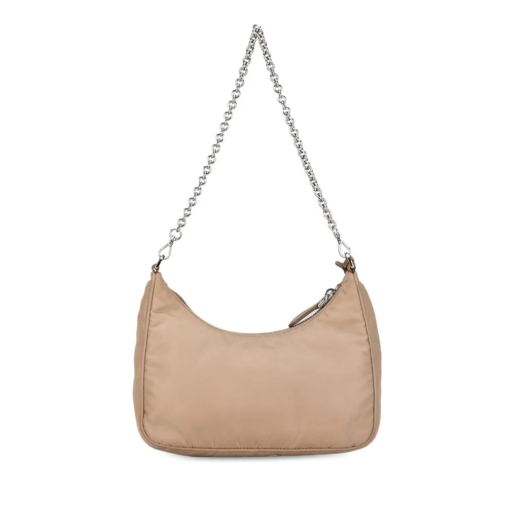 Prada Re Nylon Re Edition 2005 Satchel Beige Very good - Inside View