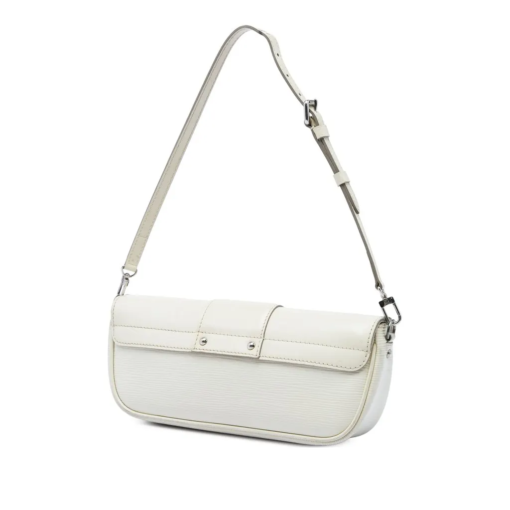 Louis Vuitton Epi Pochette Montaigne White Leather Very good - Back View