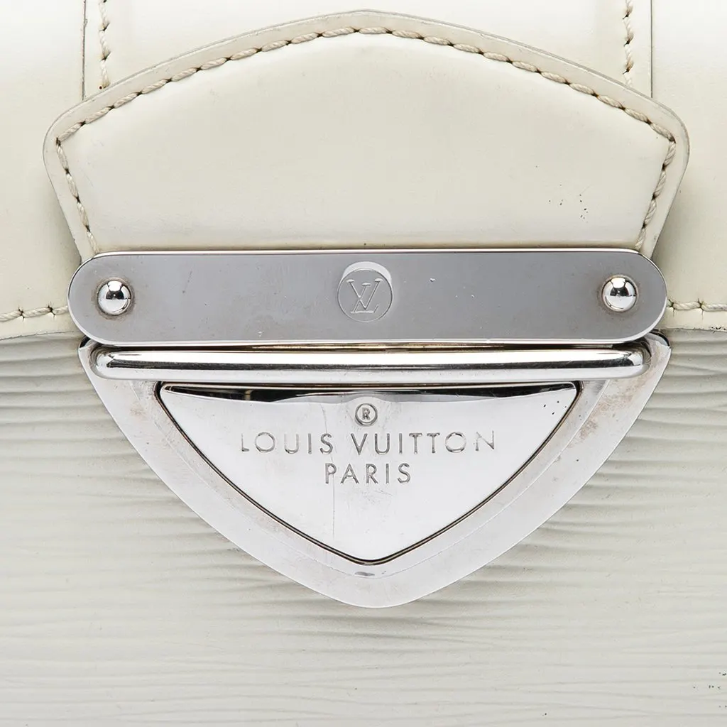 Louis Vuitton Epi Pochette Montaigne White Leather Very good - Box View