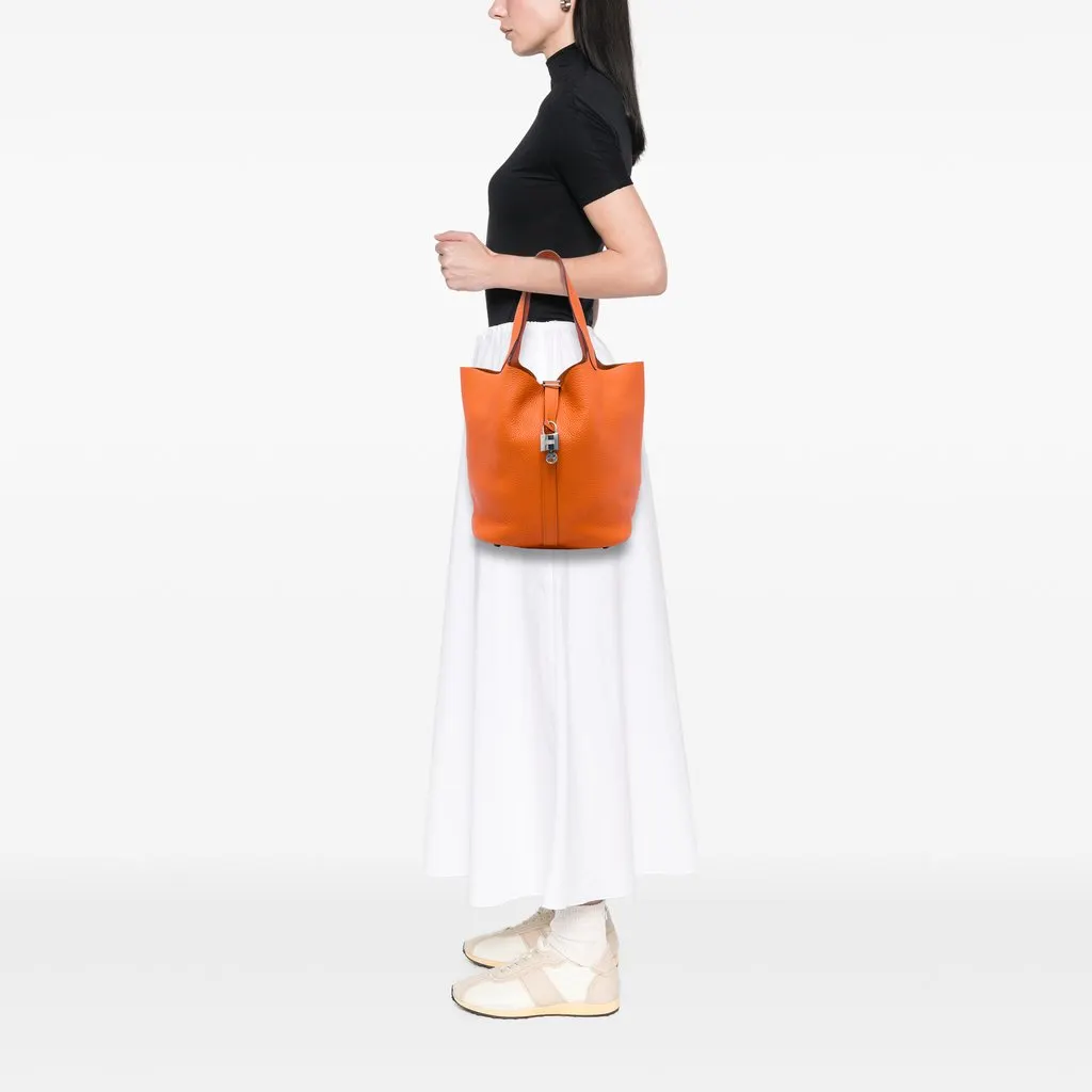 Hermès Clemence Picotin Lock 26 Orange Leather Very good - Box View
