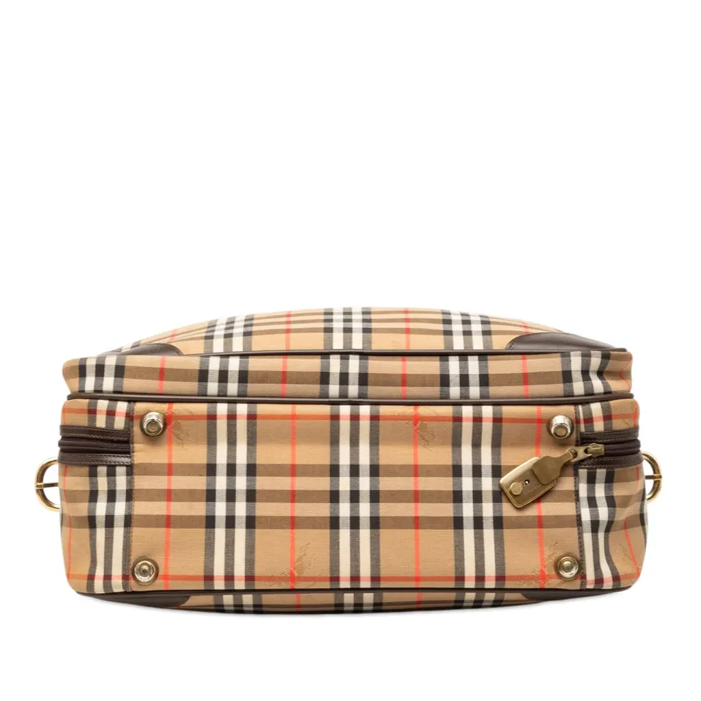 Burberry Haymarket Check Canvas Briefcase Beige Very good - Inside View