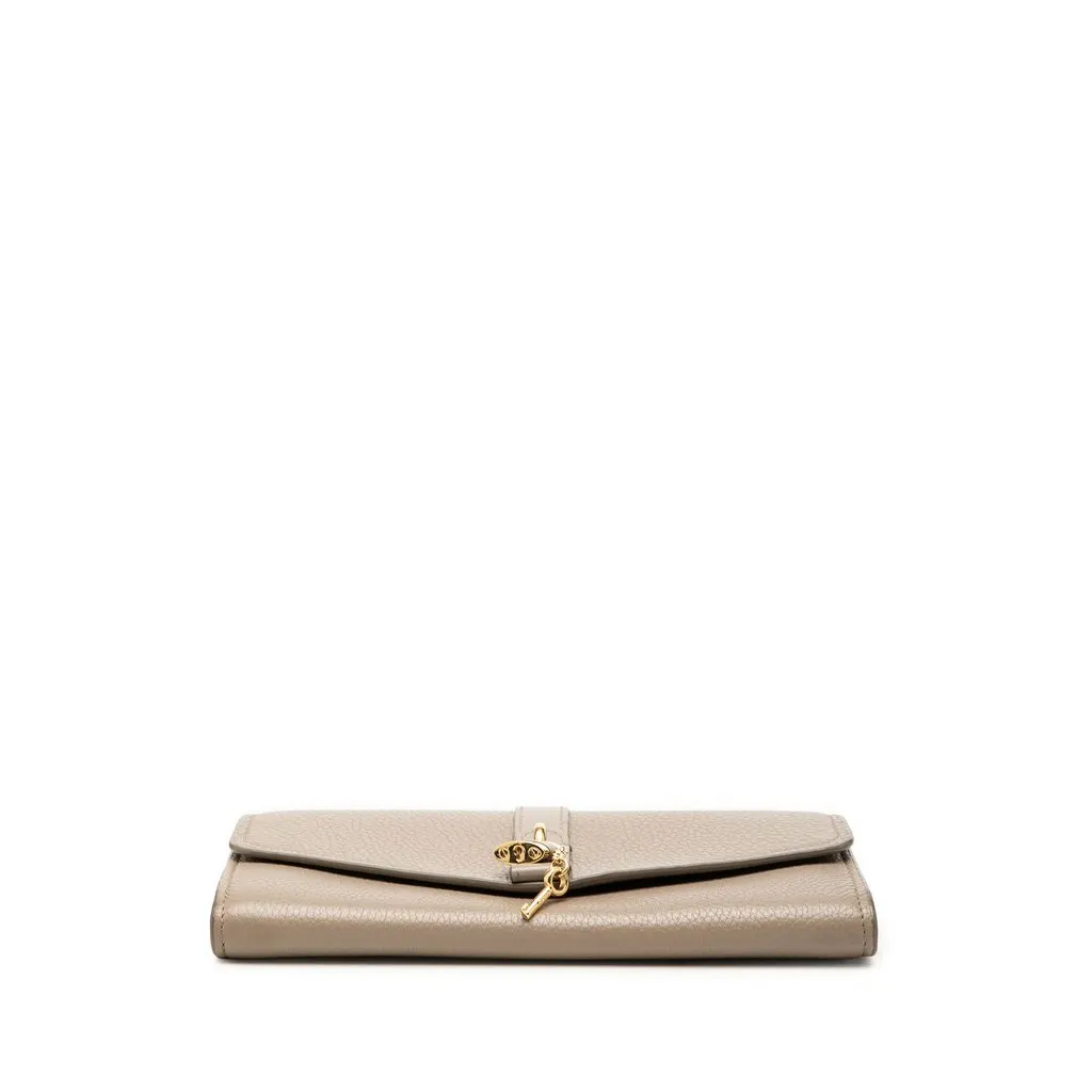 Chloé Grained Calfskin Aby Wallet On Chain Brown Leather Very good - Inside View