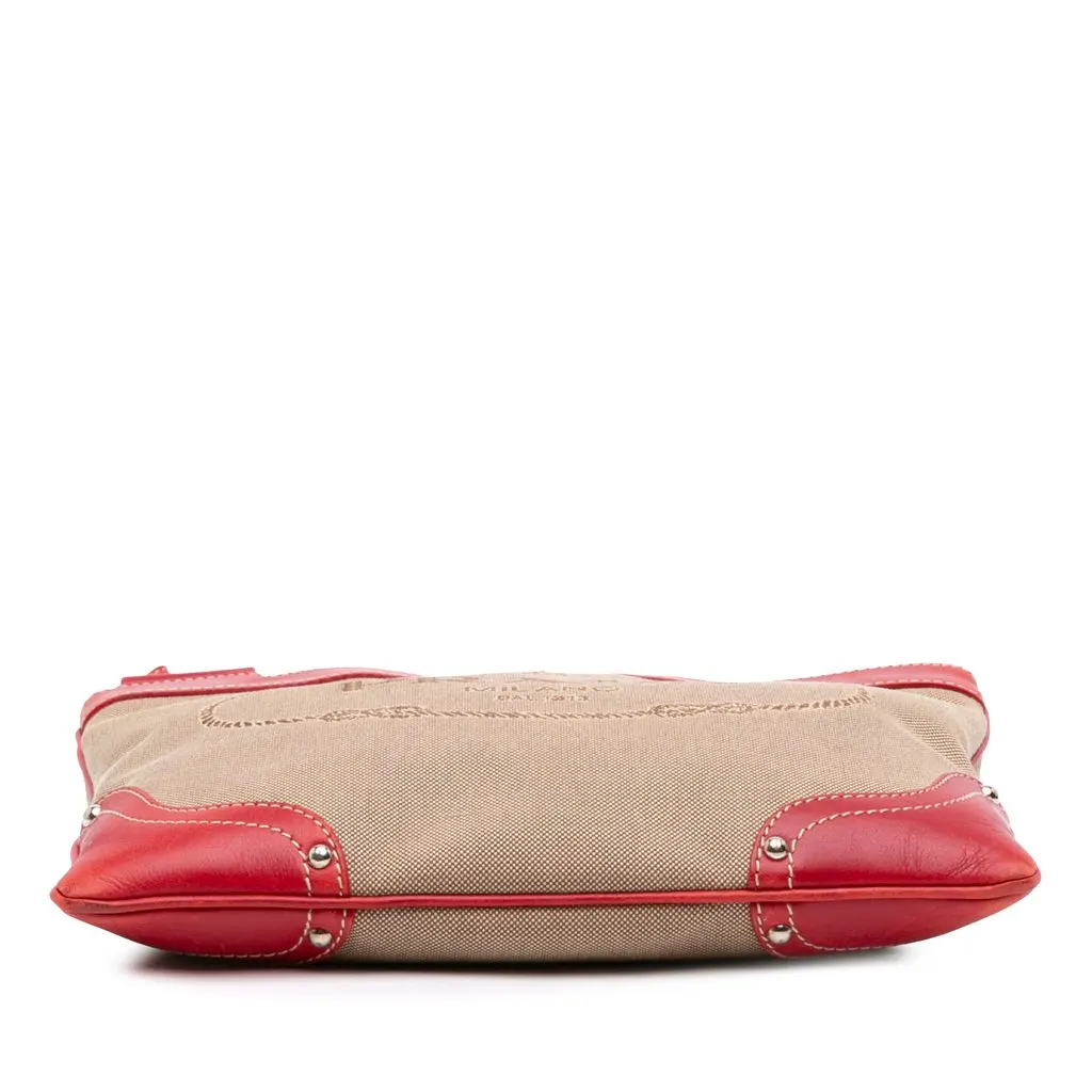 Prada Canvas Canapa Logo Crossbody Beige Very good - Inside View