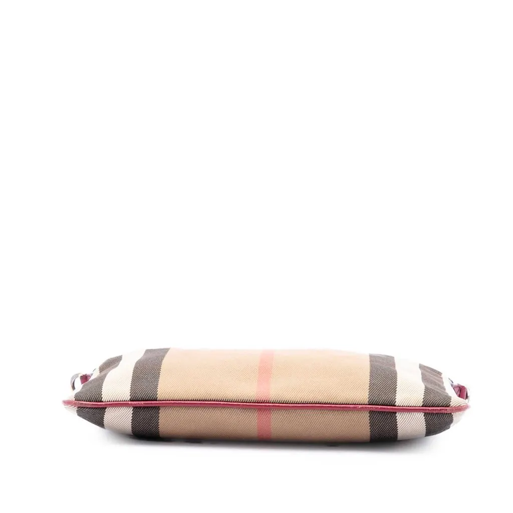 Burberry House Check Canvas Derby Peyton Crossbody Brown Canvas Good - Inside View