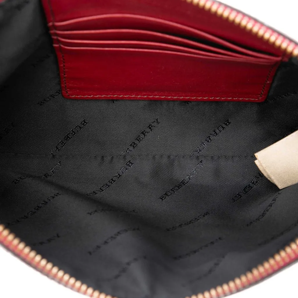Burberry House Check Canvas Derby Peyton Crossbody Brown Canvas Good - Model View