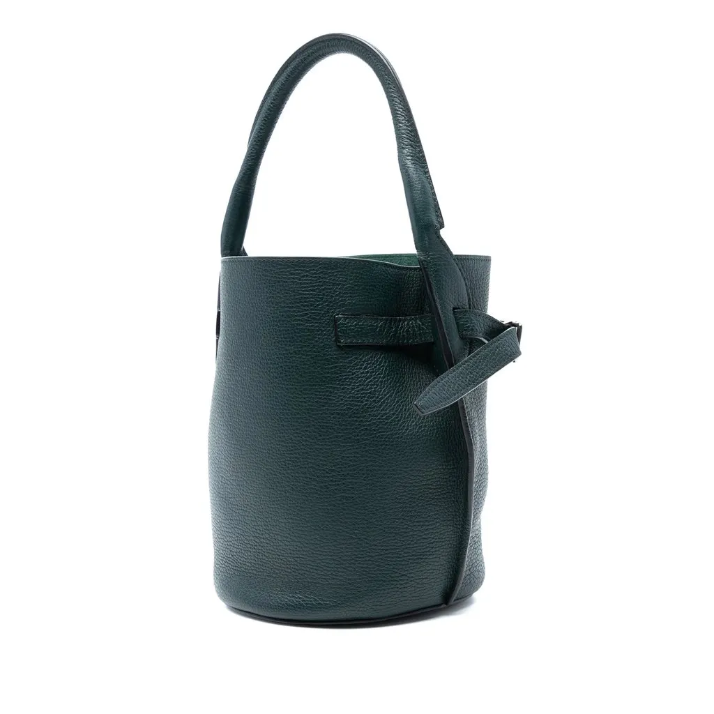 Celine Nano Leather Big Bucket Bag Green Leather Very good - Back View