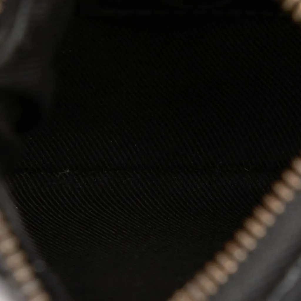 Louis Vuitton Fragment Monogram Eclipse Floppy Disk Key Holder and Coin Pouch Black Canvas Very good - Model View