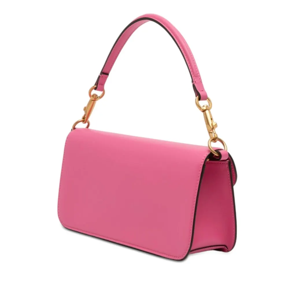 Valentino Medium Calfskin VLogo Loco Satchel Pink Leather Very good - Back View