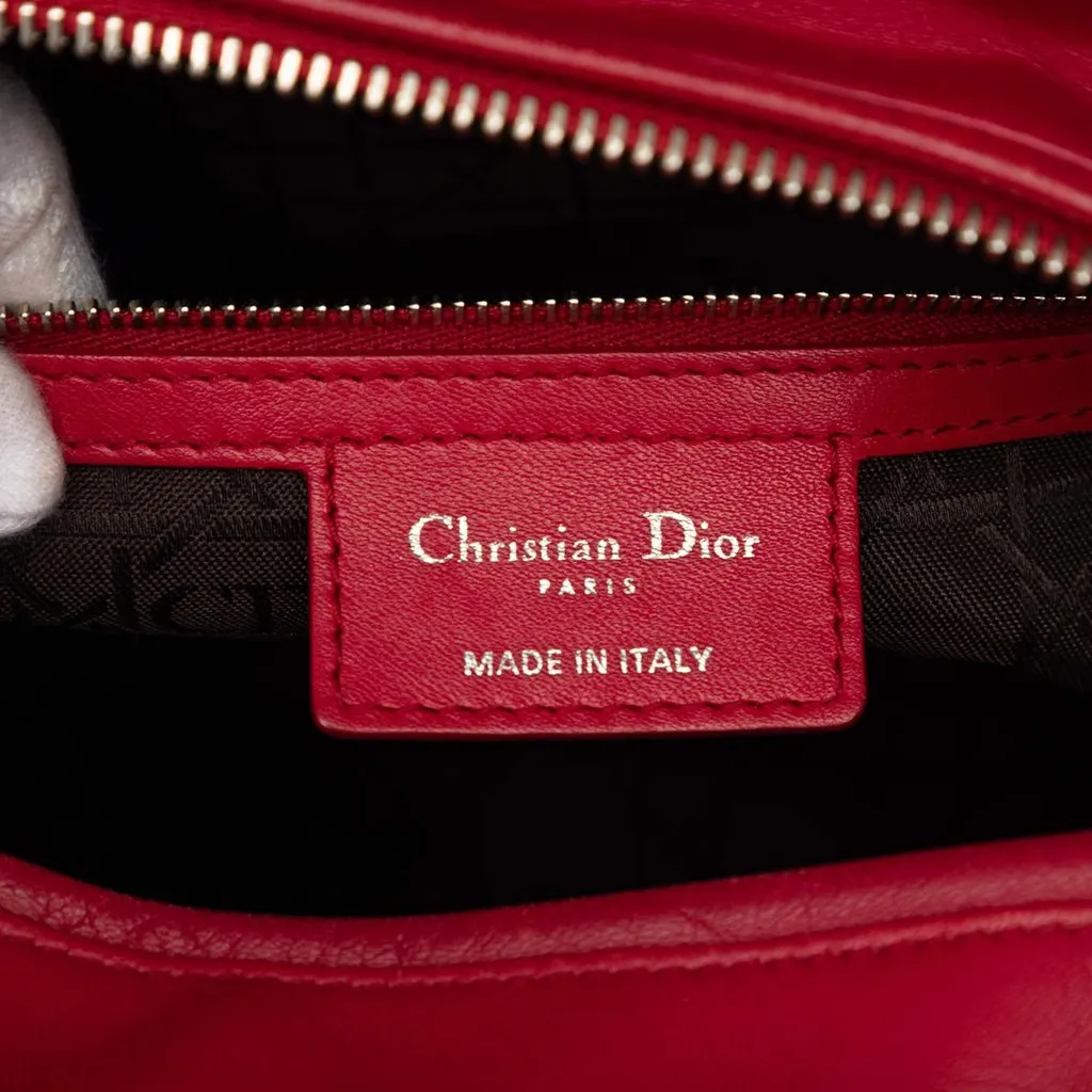 Dior Large Lambskin Cannage Lady Dior Pink Leather Very good - Box View
