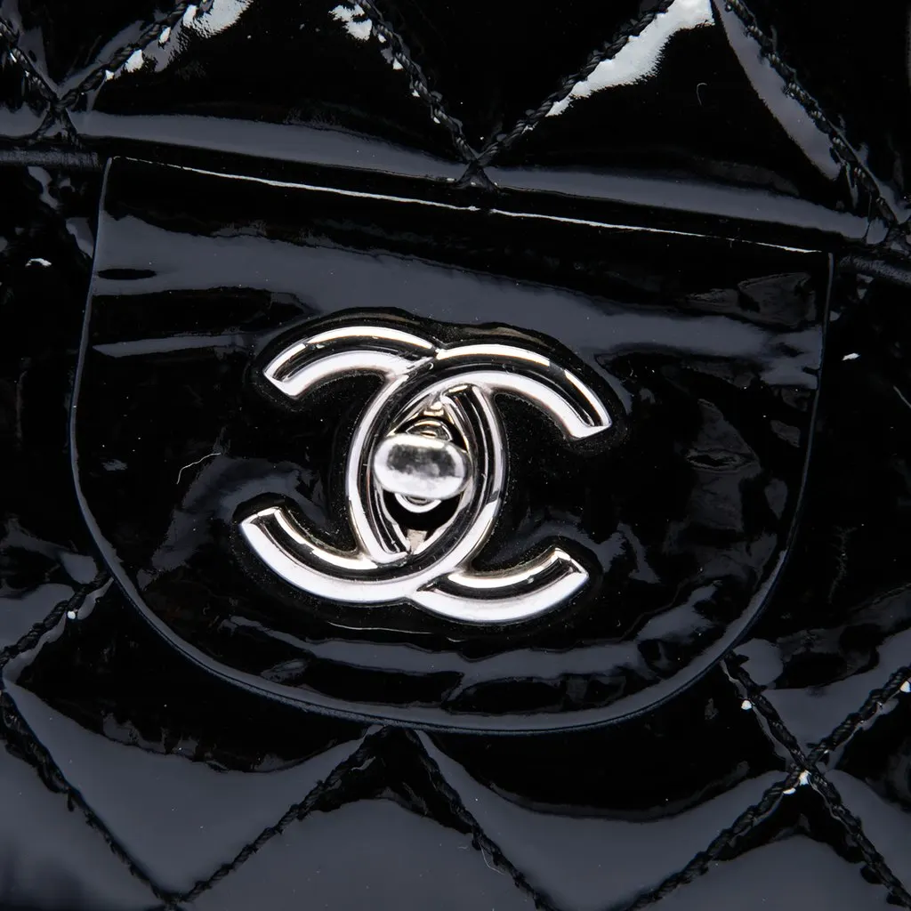 Chanel Jumbo Classic Patent Single Flap Black Leather Very good - Box View