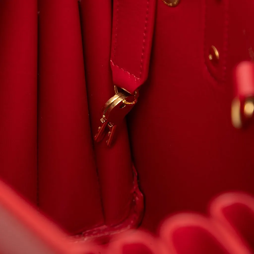 Saint Laurent Nano Leather Sac De Jour Satchel Red Leather Very good - Model View