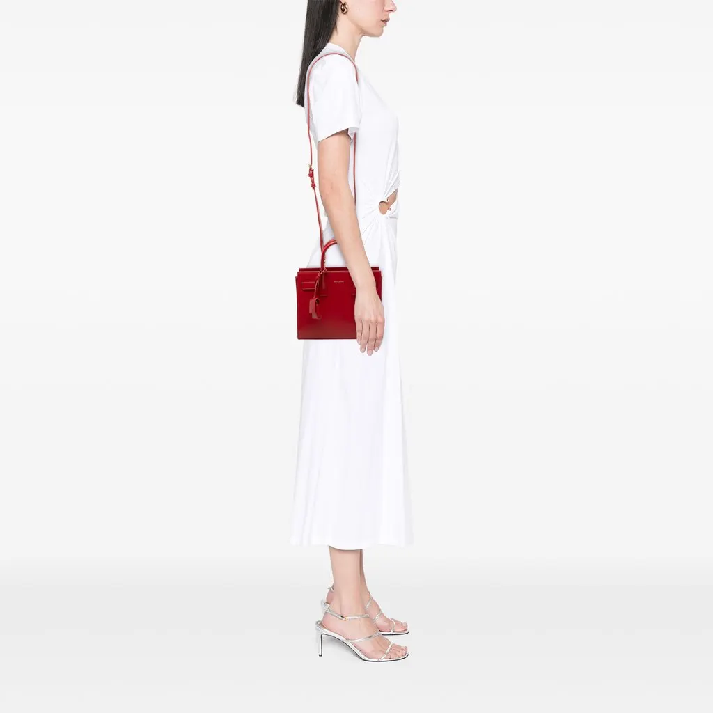 Saint Laurent Nano Leather Sac De Jour Satchel Red Leather Very good - Box View