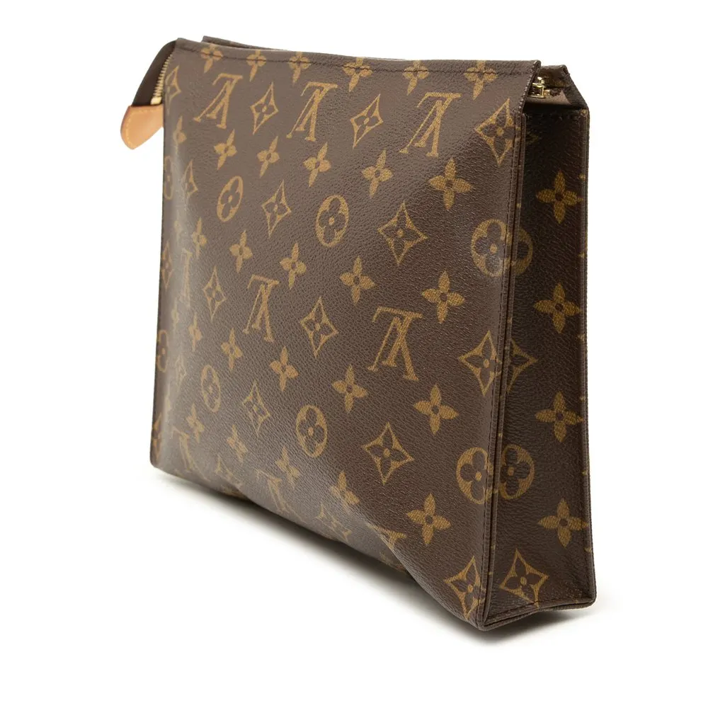 Louis Vuitton Monogram Toiletry Pouch 26 Brown Very good - Back View