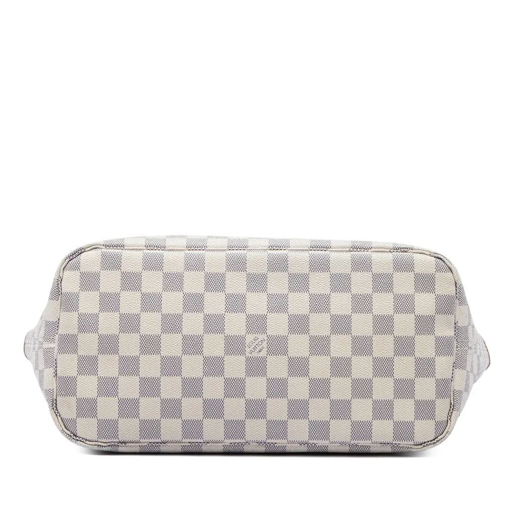 Louis Vuitton Damier Azur Neverfull MM White Canvas Very good - Inside View