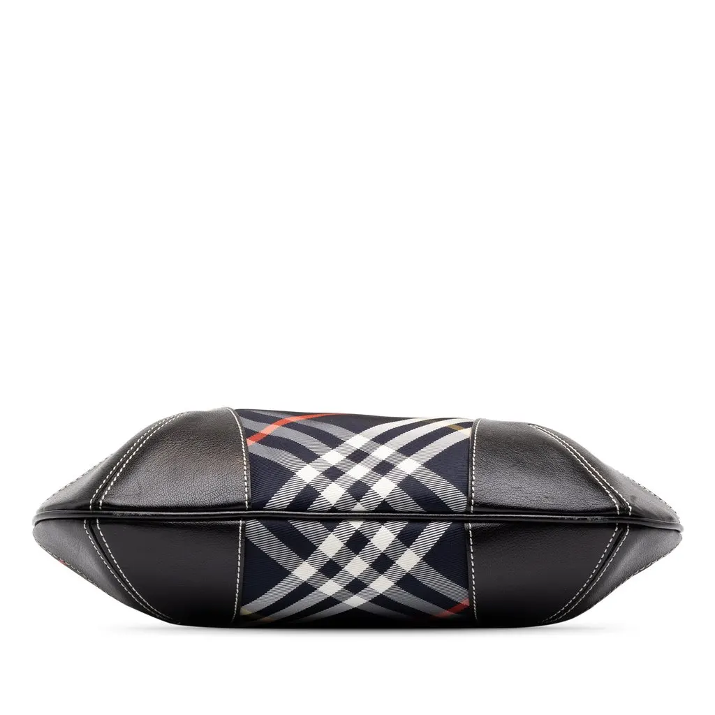 Burberry Supernova Check Nylon Hobo Blue Polyamide Very good - Inside View