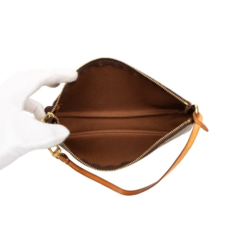 Louis Vuitton Monogram Pochette Accessoires Brown Good - Model View