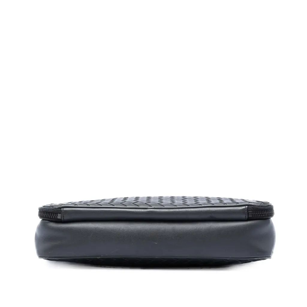 Bottega Veneta Nappa Intrecciato Messenger Bag Black Leather Very good - Inside View