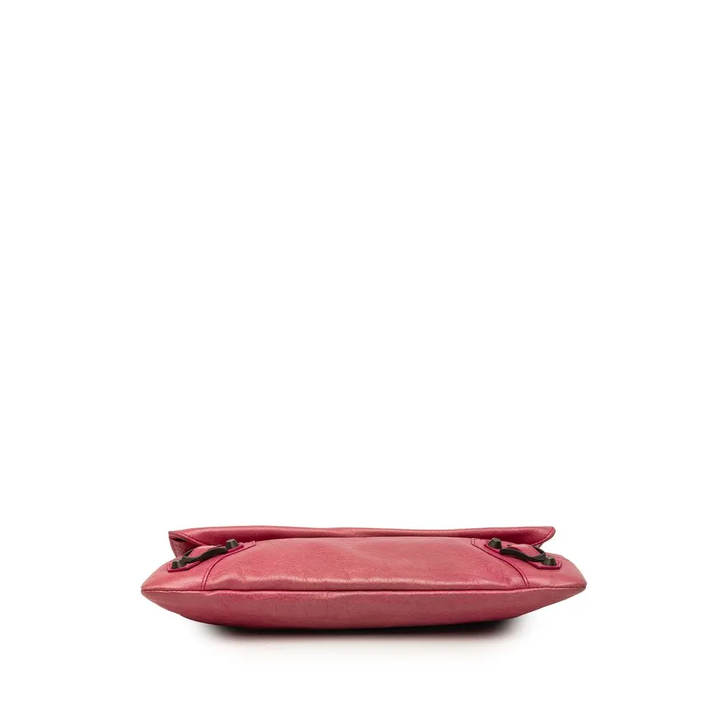 Balenciaga Lambskin Motocross Classic Envelope Clutch Pink Leather Very good - Inside View