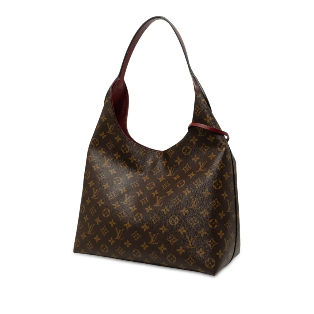 Louis Vuitton Monogram Flower Hobo Brown Very good - Back View