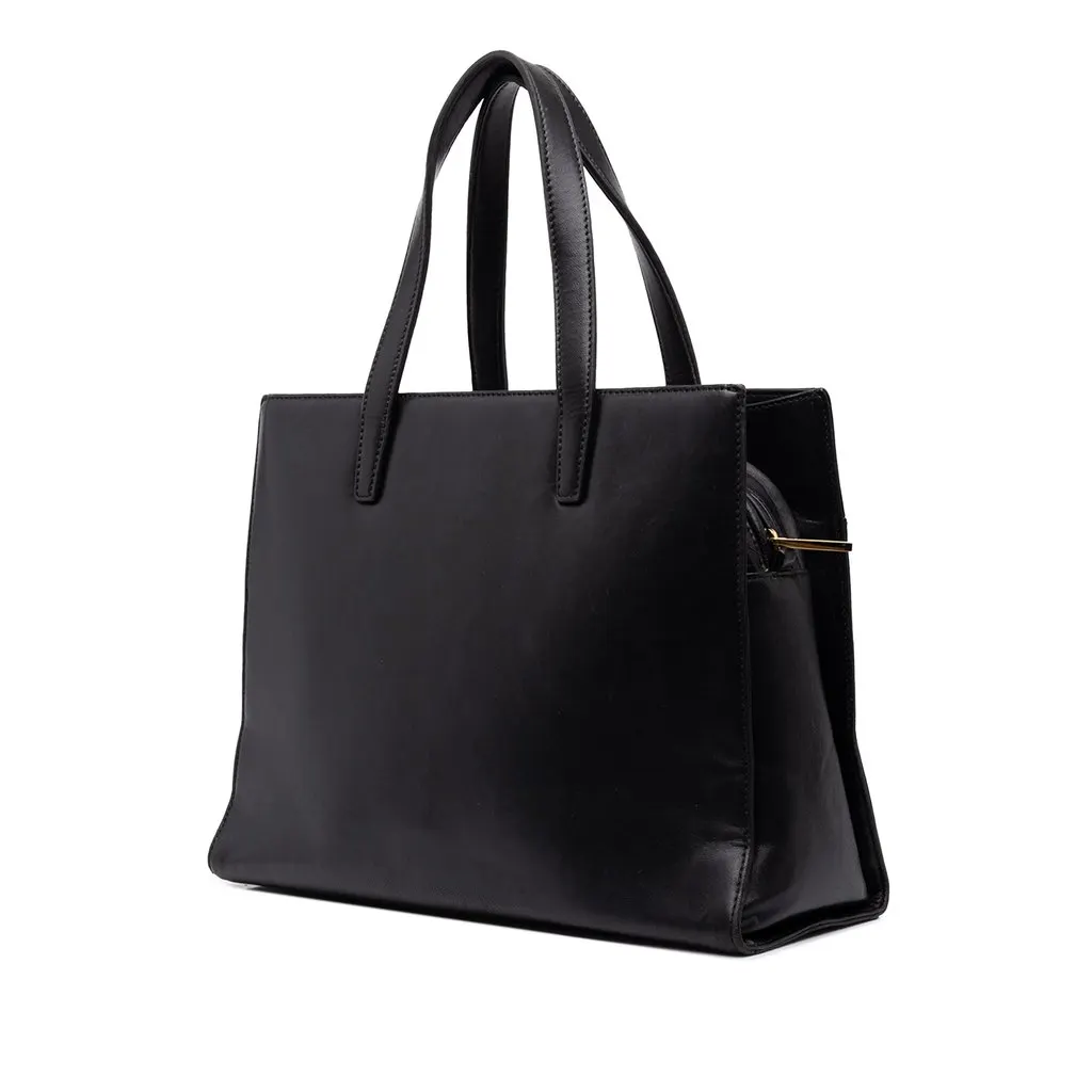 Loewe Leather Anagram Satchel Black Leather Very good - Back View