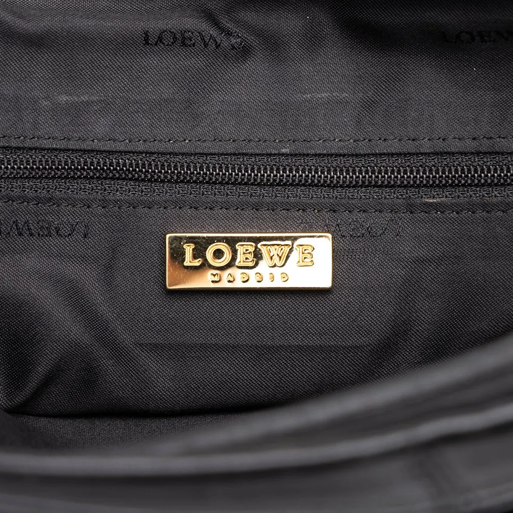 Loewe Leather Anagram Satchel Black Leather Very good - Box View