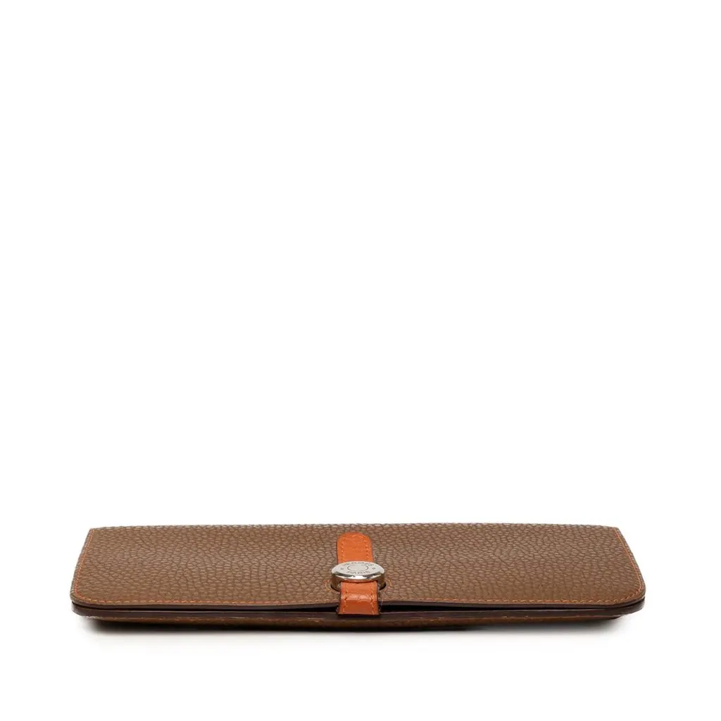 Hermès Togo Dogon Duo Wallet GM Brown Leather Very good - Inside View