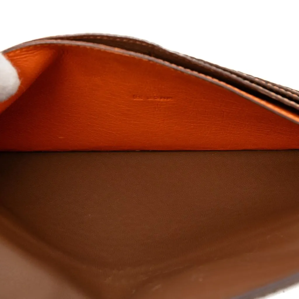 Hermès Togo Dogon Duo Wallet GM Brown Leather Very good - Model View