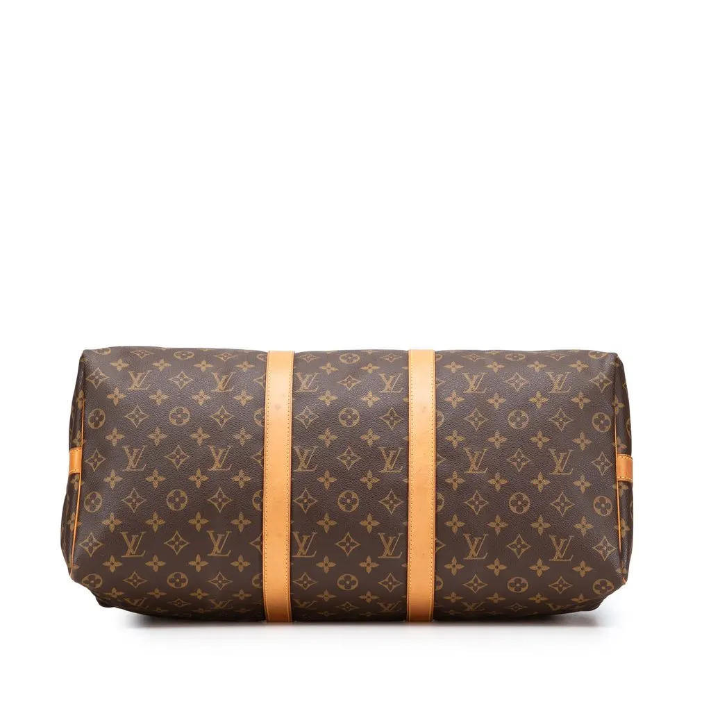 Louis Vuitton Monogram Keepall Bandouliere 50 Brown Canvas Good - Inside View