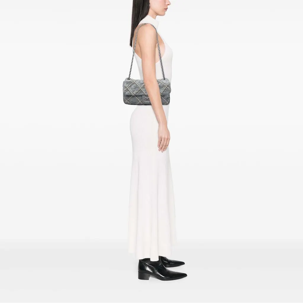 Chanel Medium Quilted Crinkled Calfskin Ultra Stitch Flap MultiColor Leather Very good - Box View
