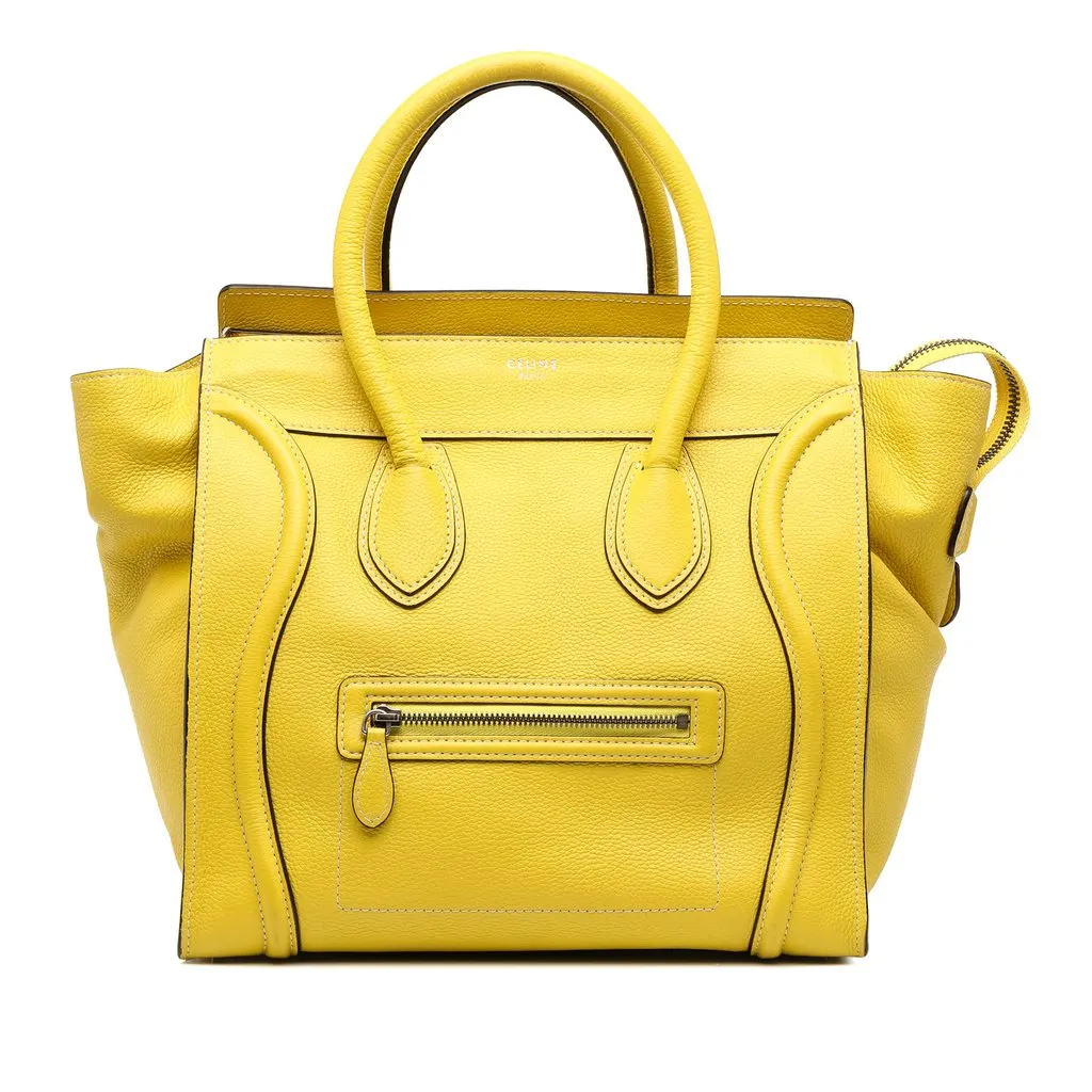 Celine Mini Drummed Calfskin Luggage Tote