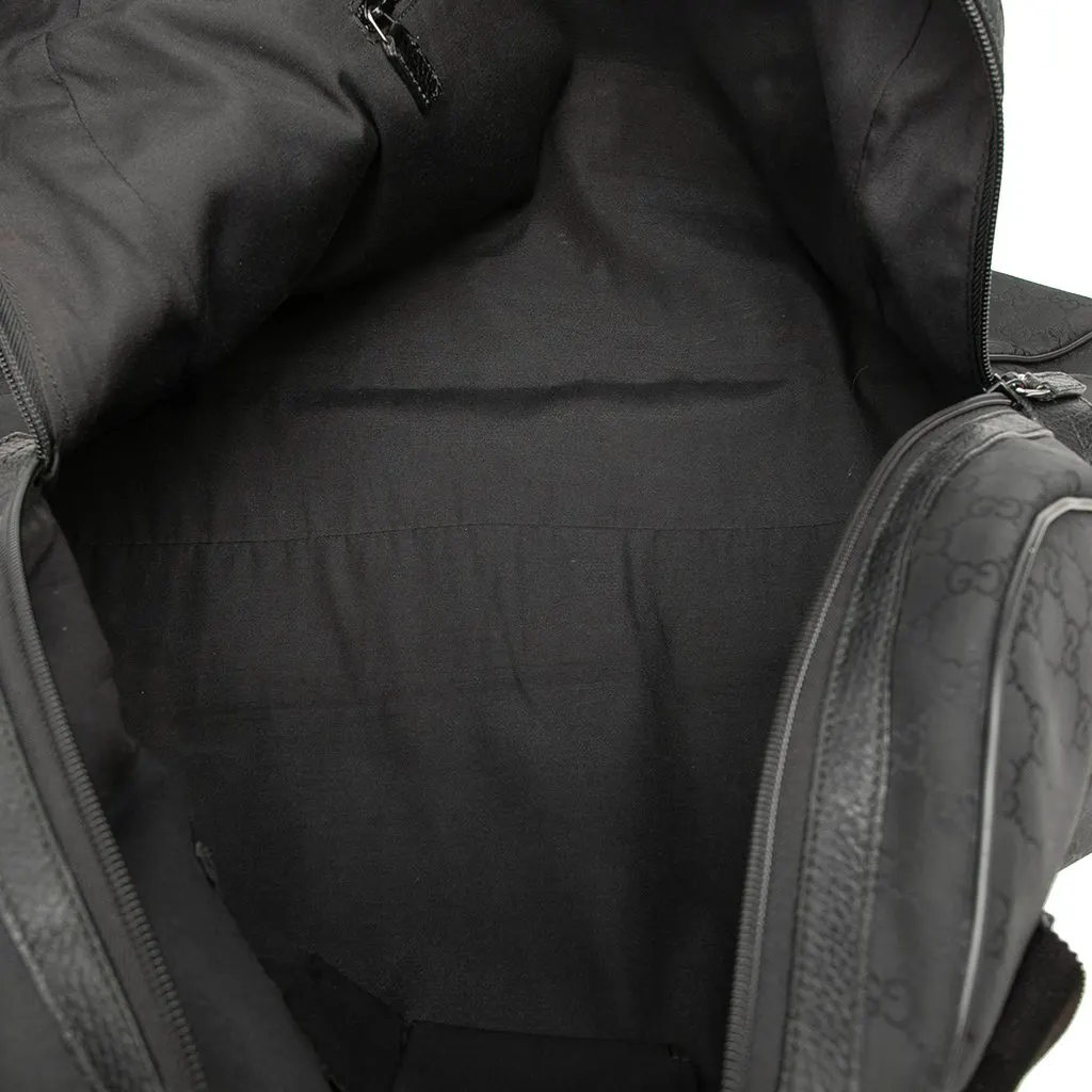 Gucci GG Nylon Travel Bag Black Polyamide Good - Model View