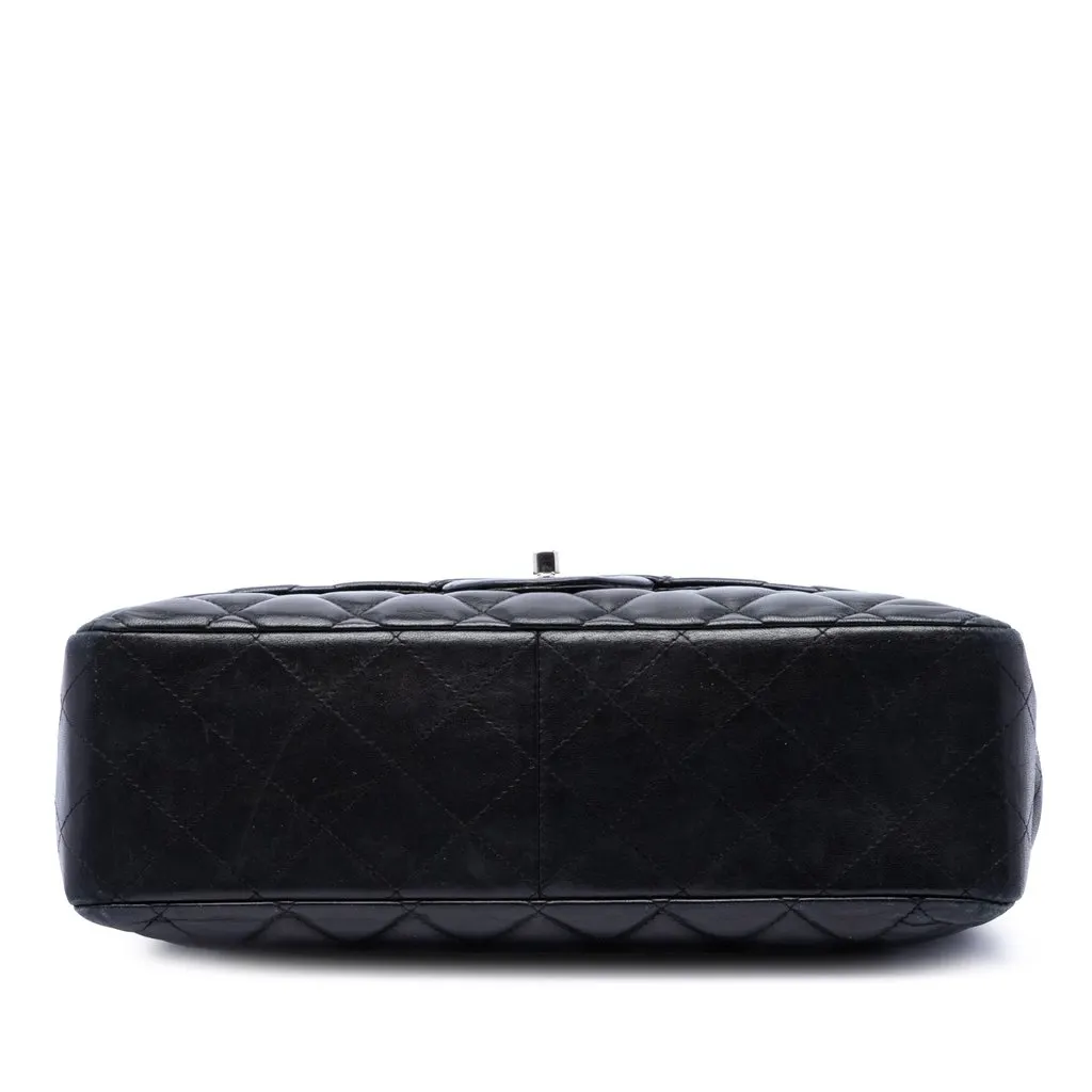 Chanel Jumbo Classic Lambskin Single Flap Black Leather Very good - Inside View