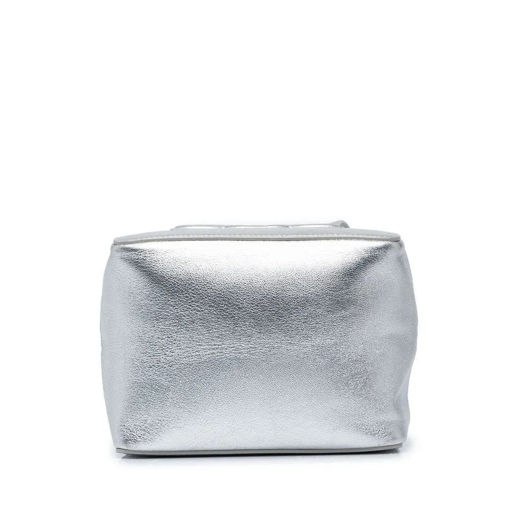 Celine Laminated Calfskin Cuir Triomphe Folded Cube Bag Silver Leather Very good - Inside View