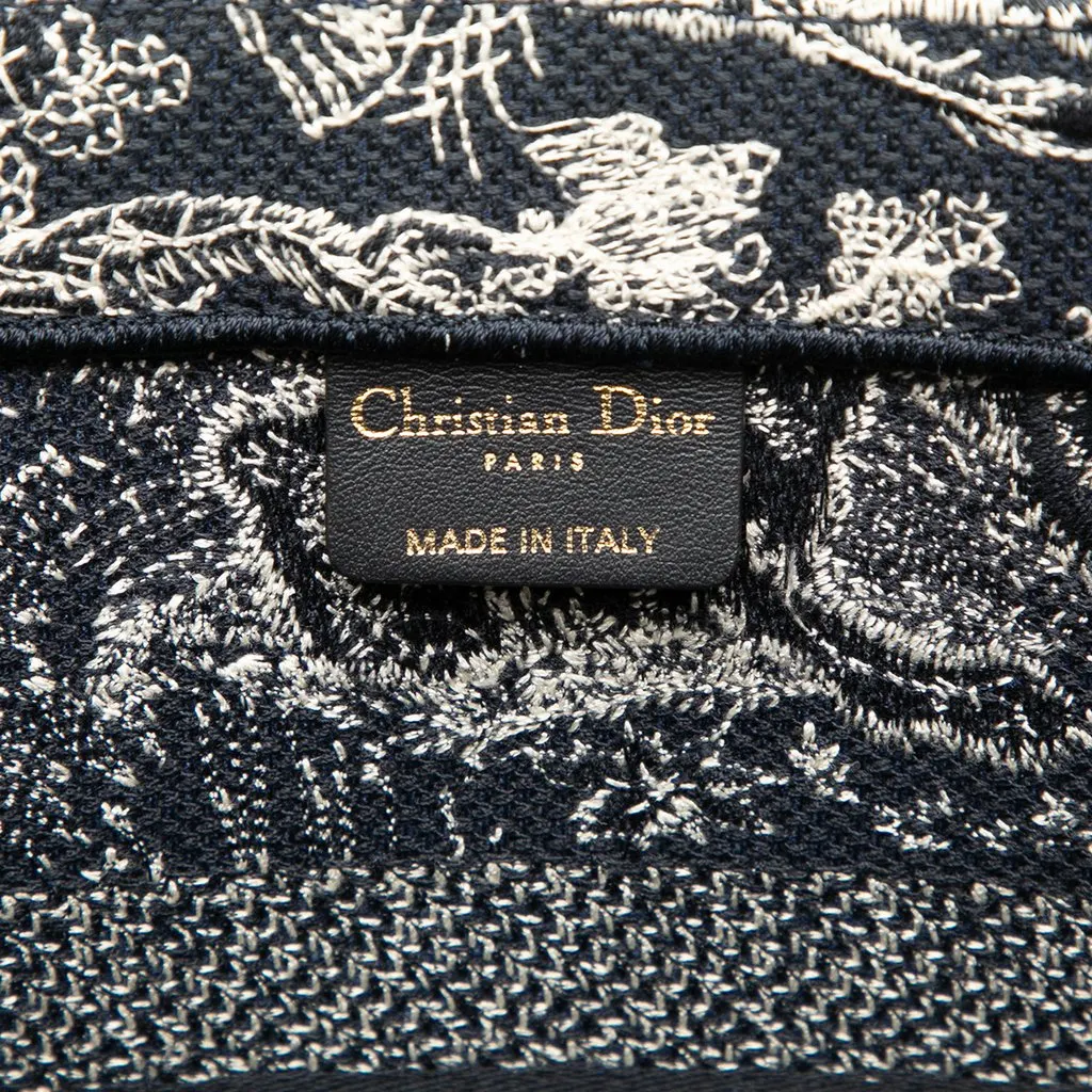 Dior Medium Canvas Embroidered Dioriviera Toile De Jouy Book Tote Blue Very good - Box View