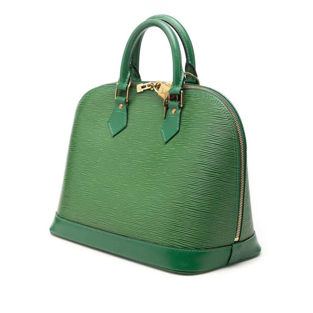 Louis Vuitton Epi Alma PM Green Leather Very good - Back View