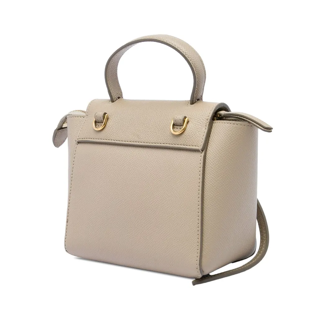 Celine Pico Grained Calfskin Belt Bag Beige Leather Very good - Back View