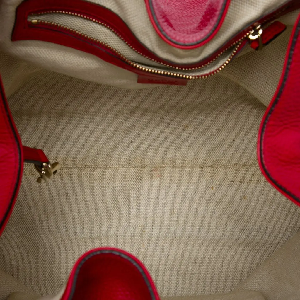 Gucci Medium Calfskin Soho Cellarius Tote Red Leather Very good - Model View