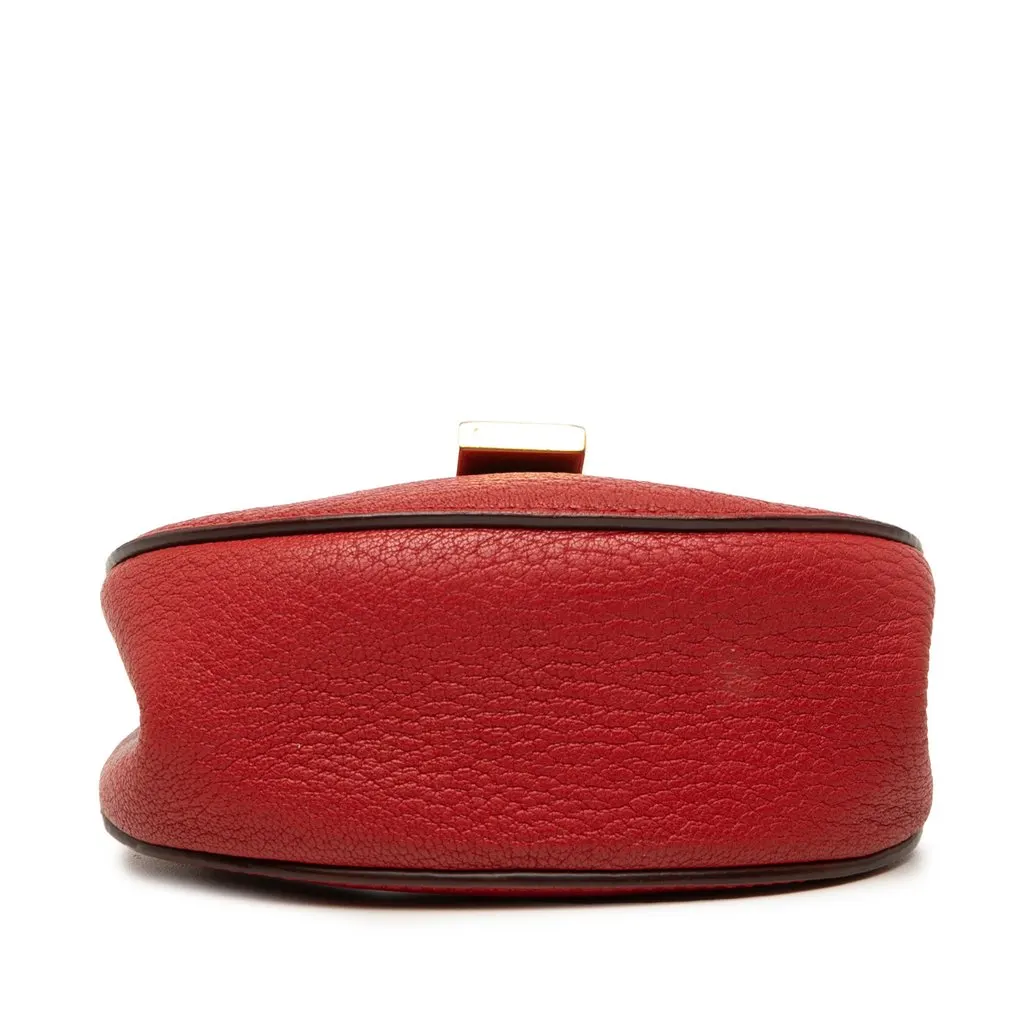 Chloé Nano Grained Lambskin Drew Crossbody Red Leather Very good - Inside View