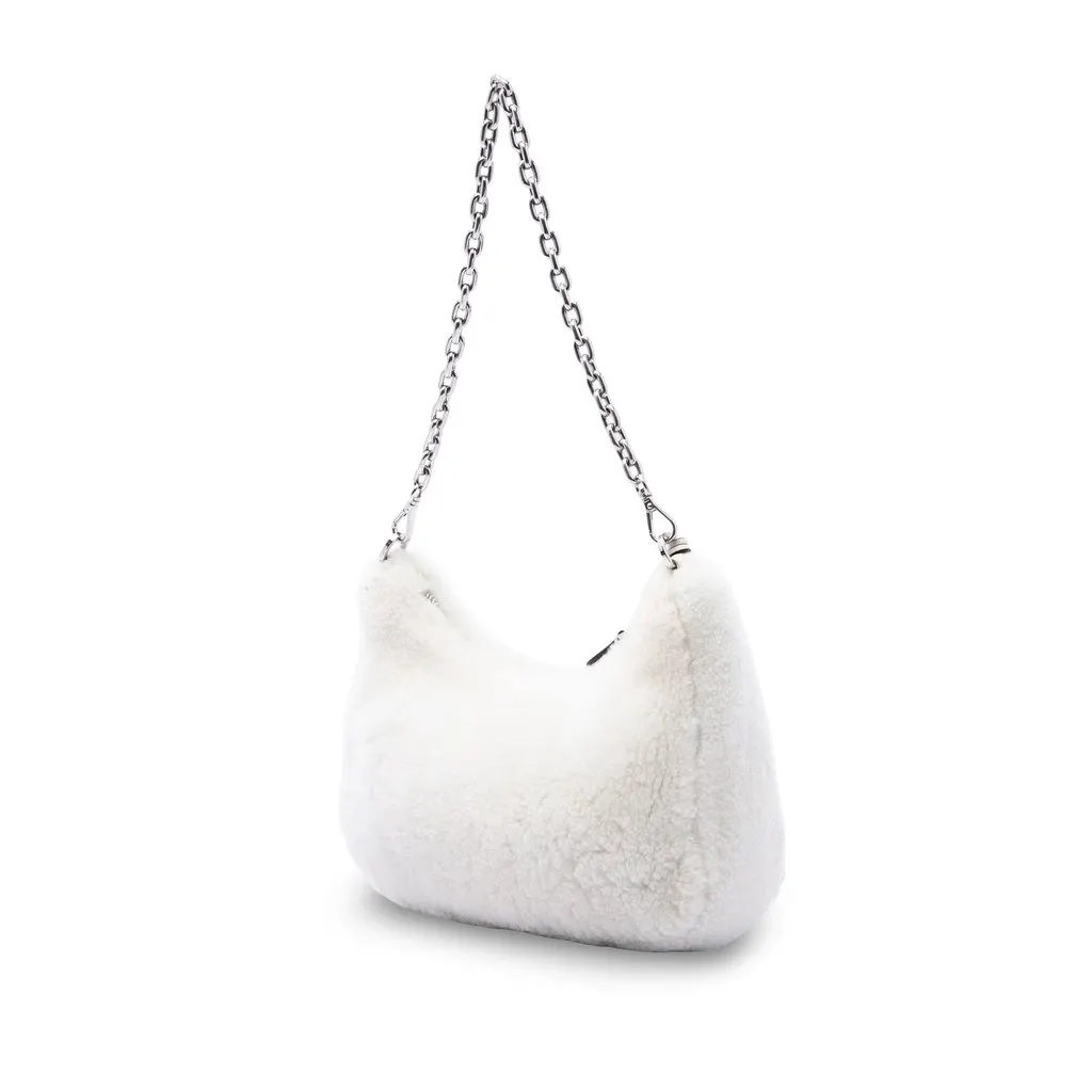 Prada Mini Terry Cloth Re Edition 2005 Satchel White Cotton Very good - Back View