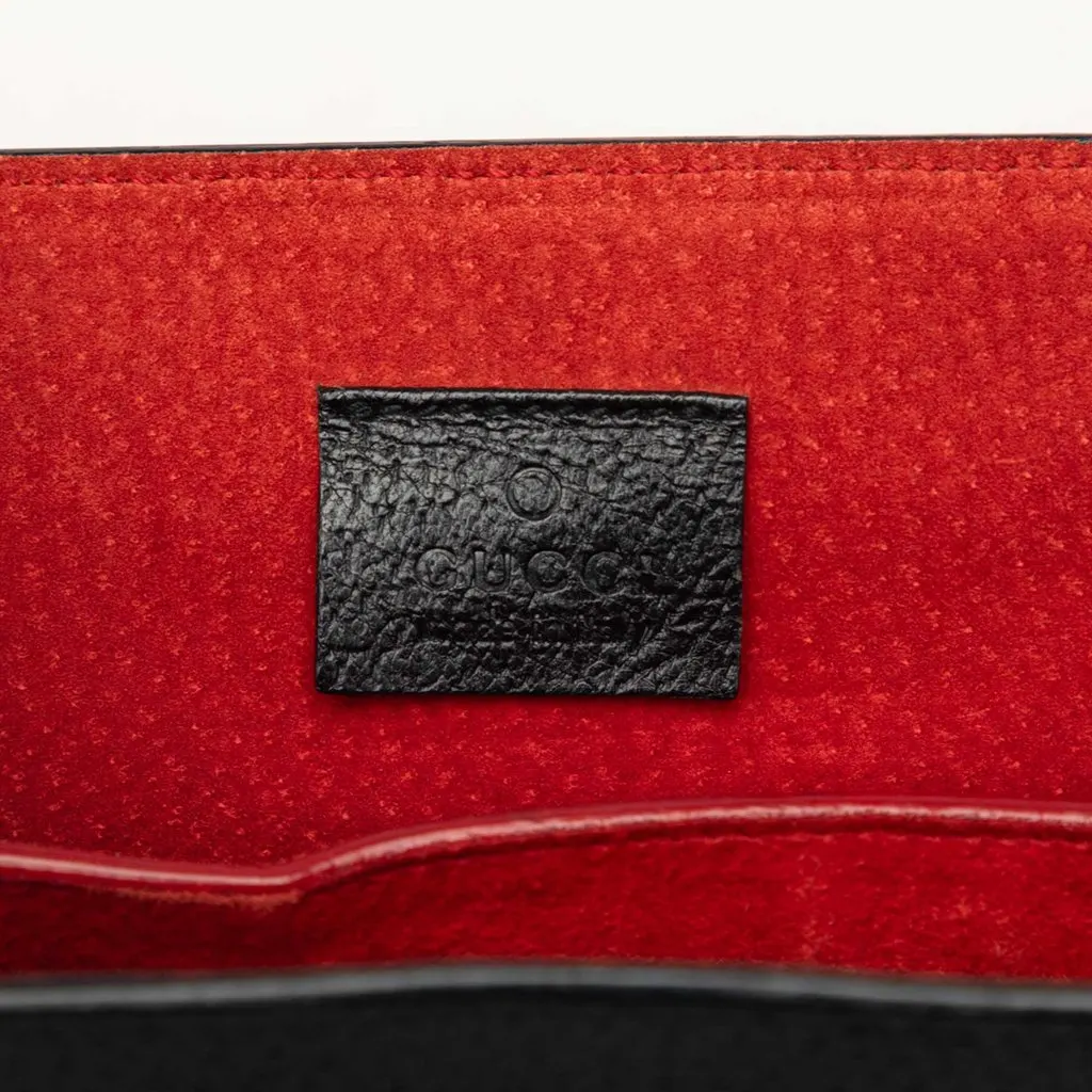 Gucci Pigskin Bamboo Tote Black Leather Very good - Box View